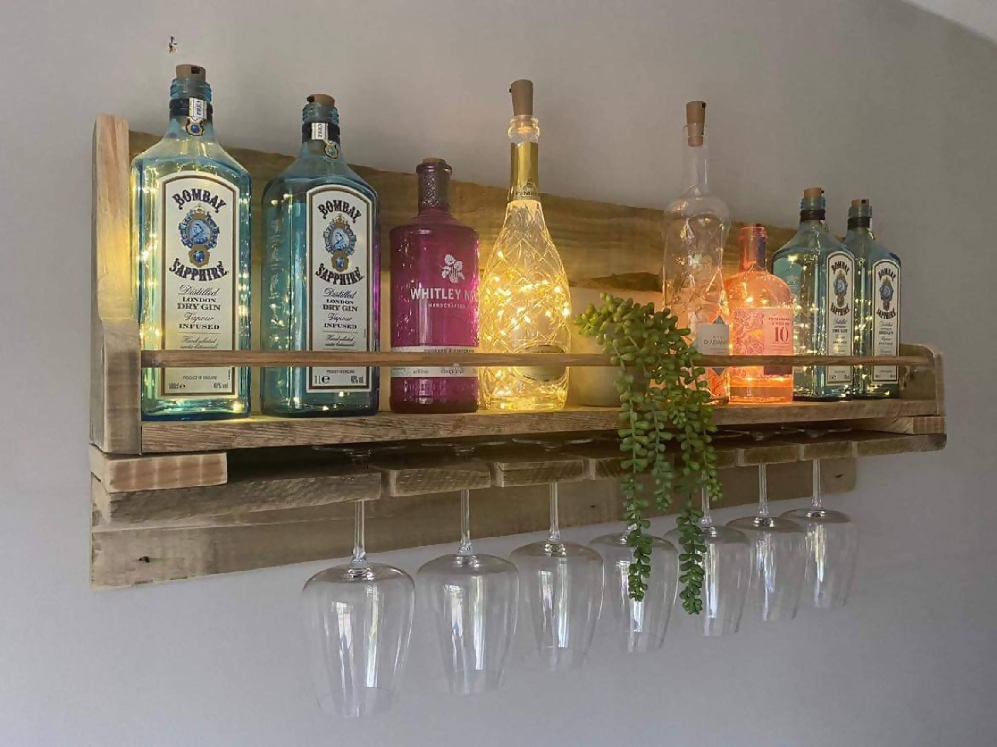 Rustic Bottle Shelf / Gin Bar