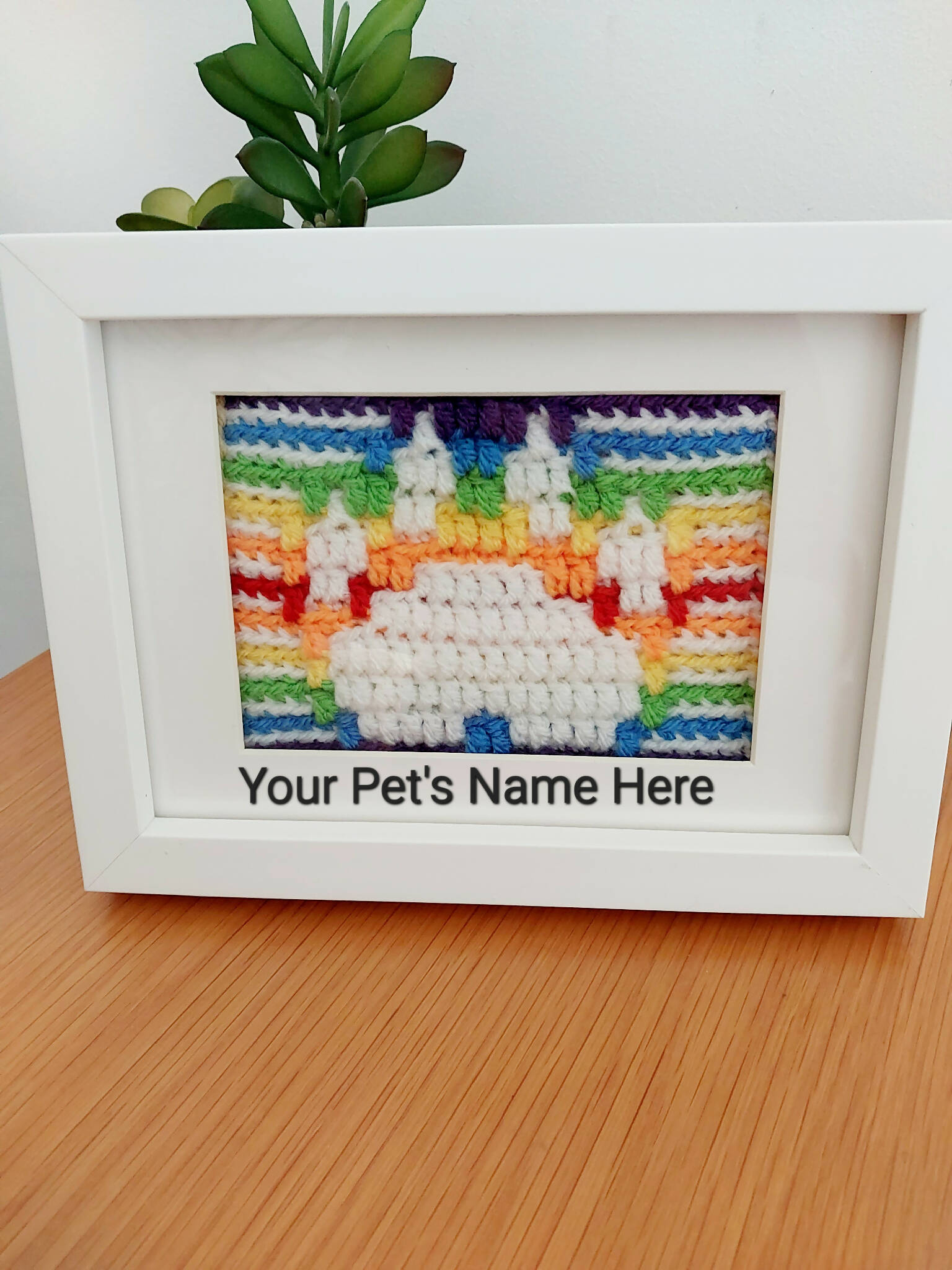 Rainbow Paw Print Picture - Made to Order.