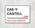 Cae Y Castell - Flint Town United FC aluminium printed metal street sign - gift, keepsake, football gift