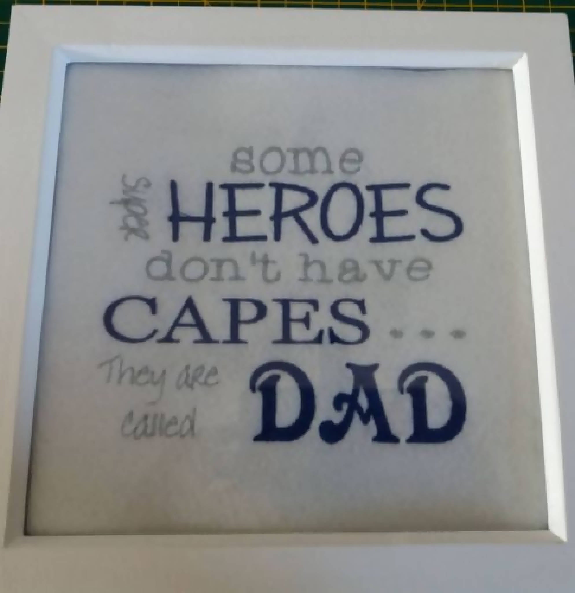 Sweetpea Embroidered Frame - Cape Hero Dad