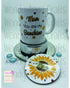 Mum sunflower mug & coaster gift set