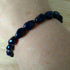 Navy Blue coloured bracelet, handmade using recycled beads. 19cm length