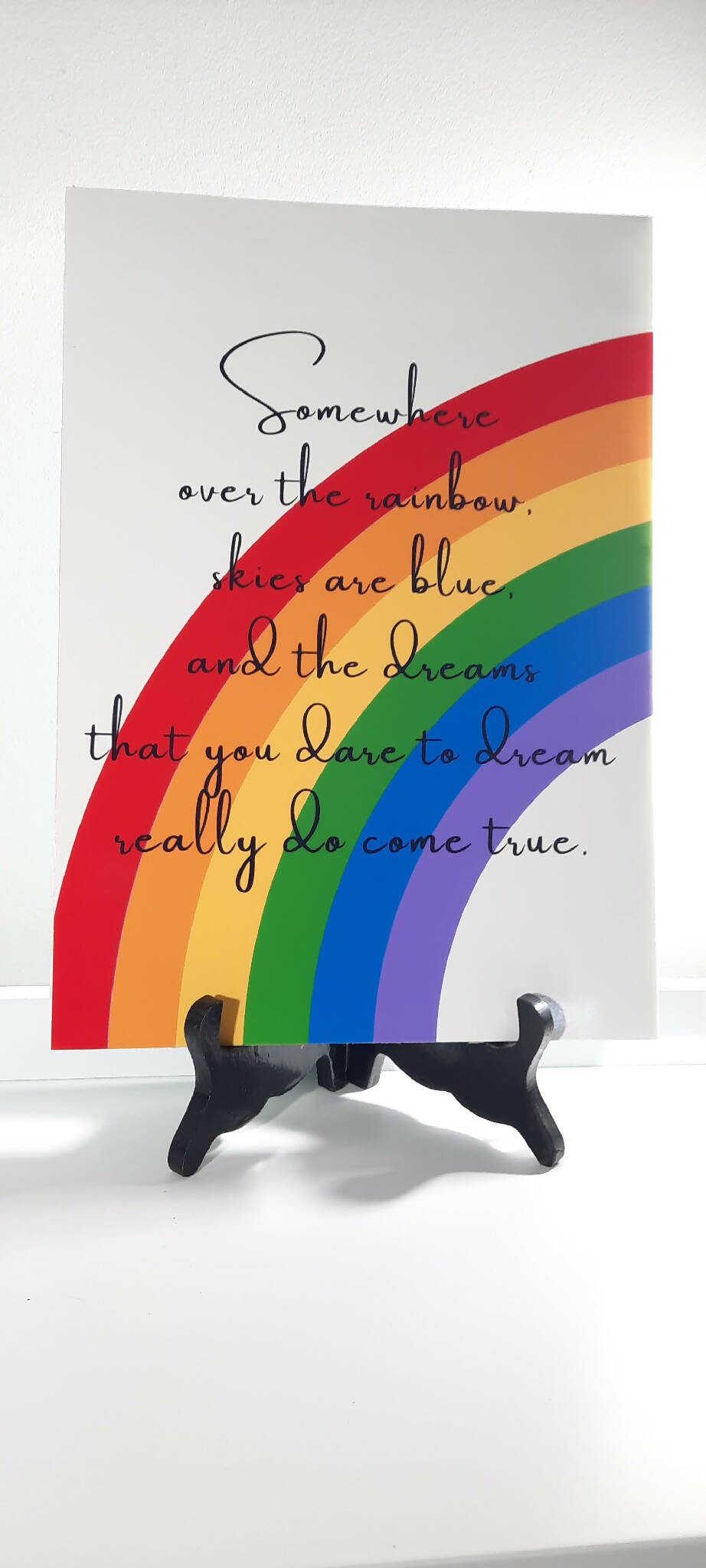 Somewhere over the rainbow, Lyrics,Print, Poster, Wall art, Welsh poster, Digital Art