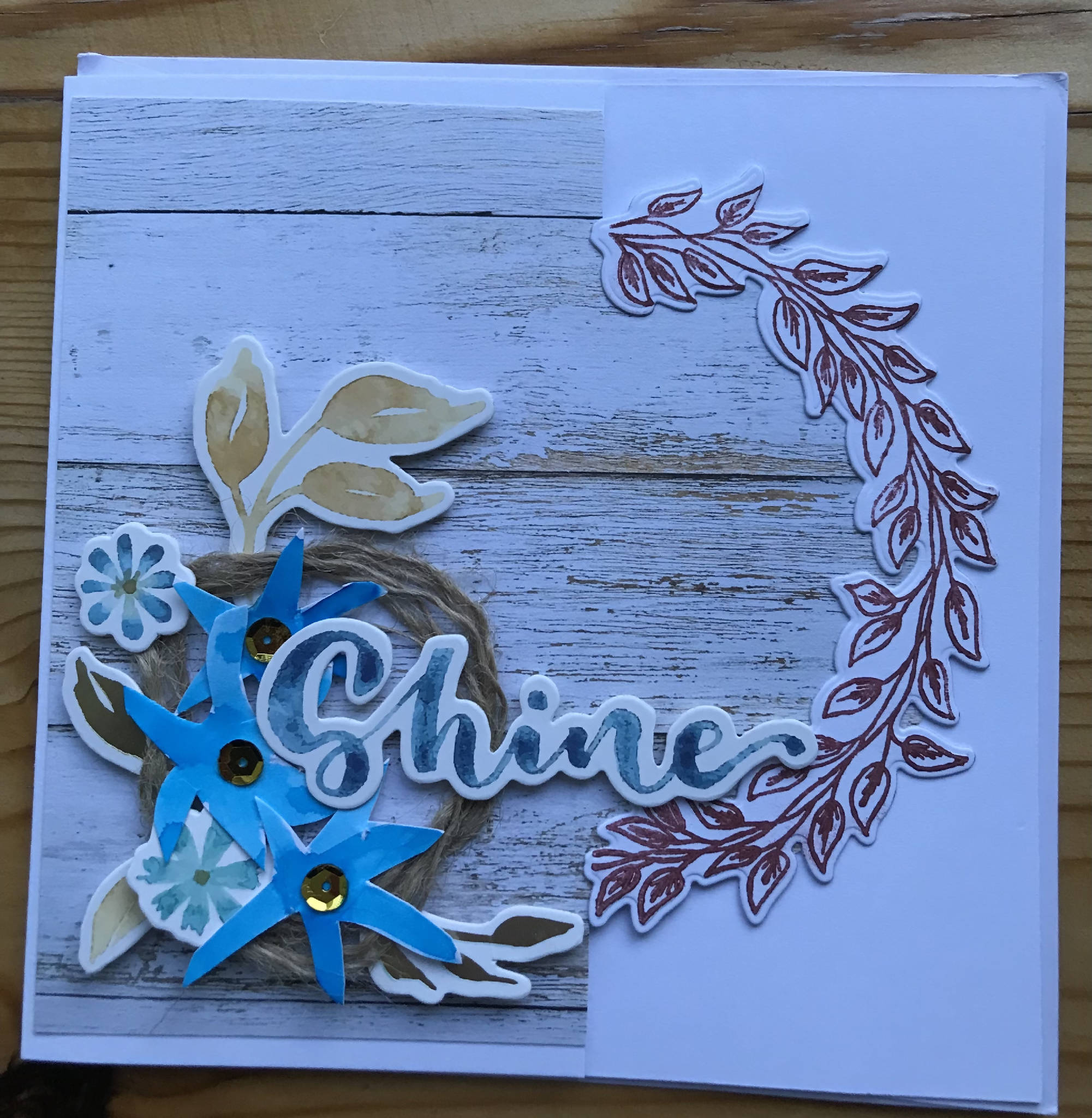 Handmade Card - Rustic Wreath