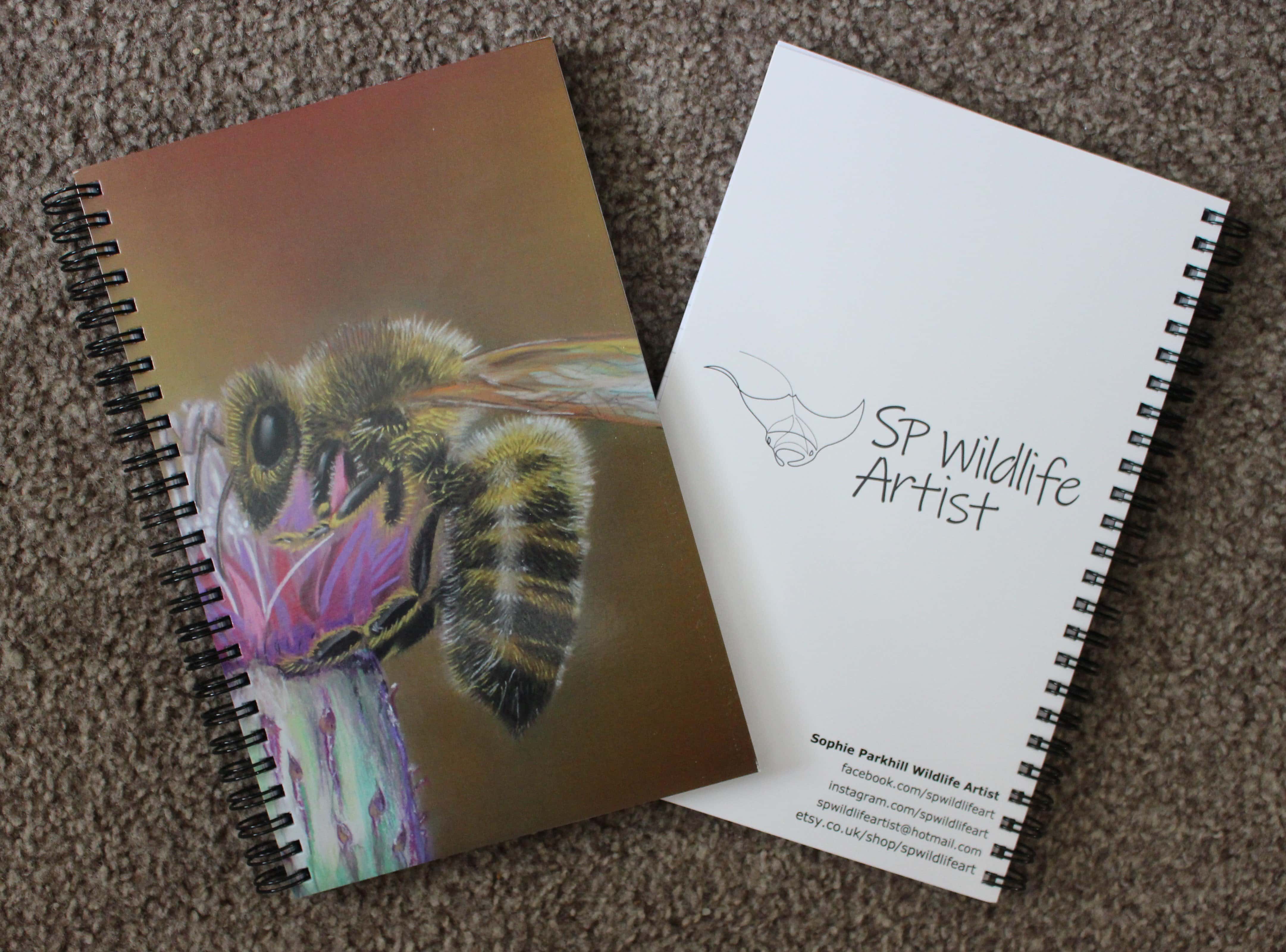 Honey Bee Art Print Notebook