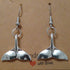 Handmade earrings with silver coloured whale fluke charms 1