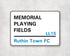 Memorial Playing Fields - Ruthin Town FC aluminium printed metal street sign - gift, keepsake, football gift