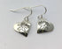 Heart shaped short drop earrings with single Daffodil design