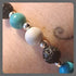 Aromatherapy bracelet with Howlite, Turquoise and Sterling Silver