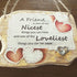 Handmade 'A friend...is one of the nicest' wall plaque