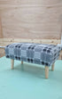 Grey Welsh Tapestry woven fabric designed stool handmade