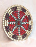Mosaic plate gold and red