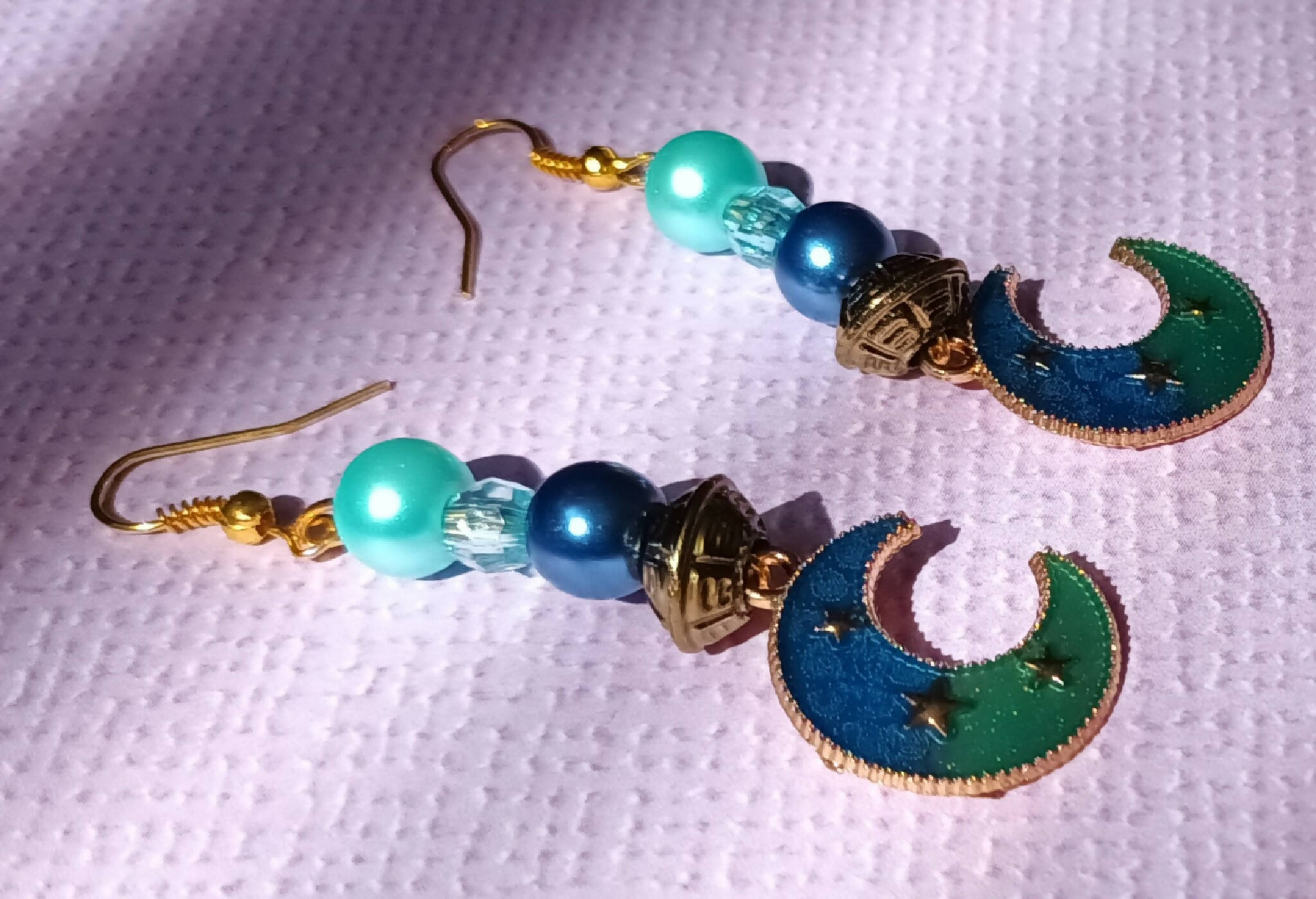 Star moon earrings