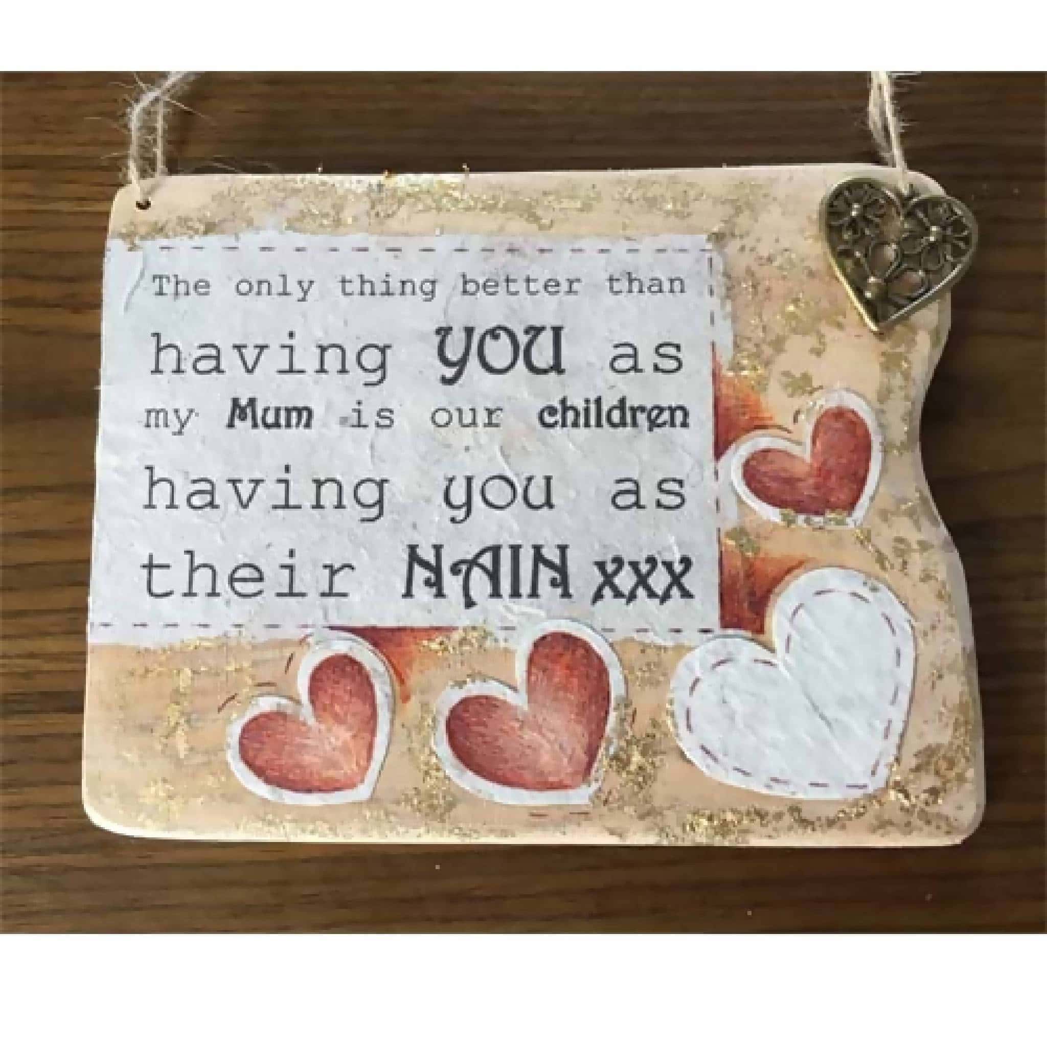 Handmade Mother's Day wall plaque