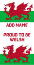 Personalised Welsh Dragon Keyring