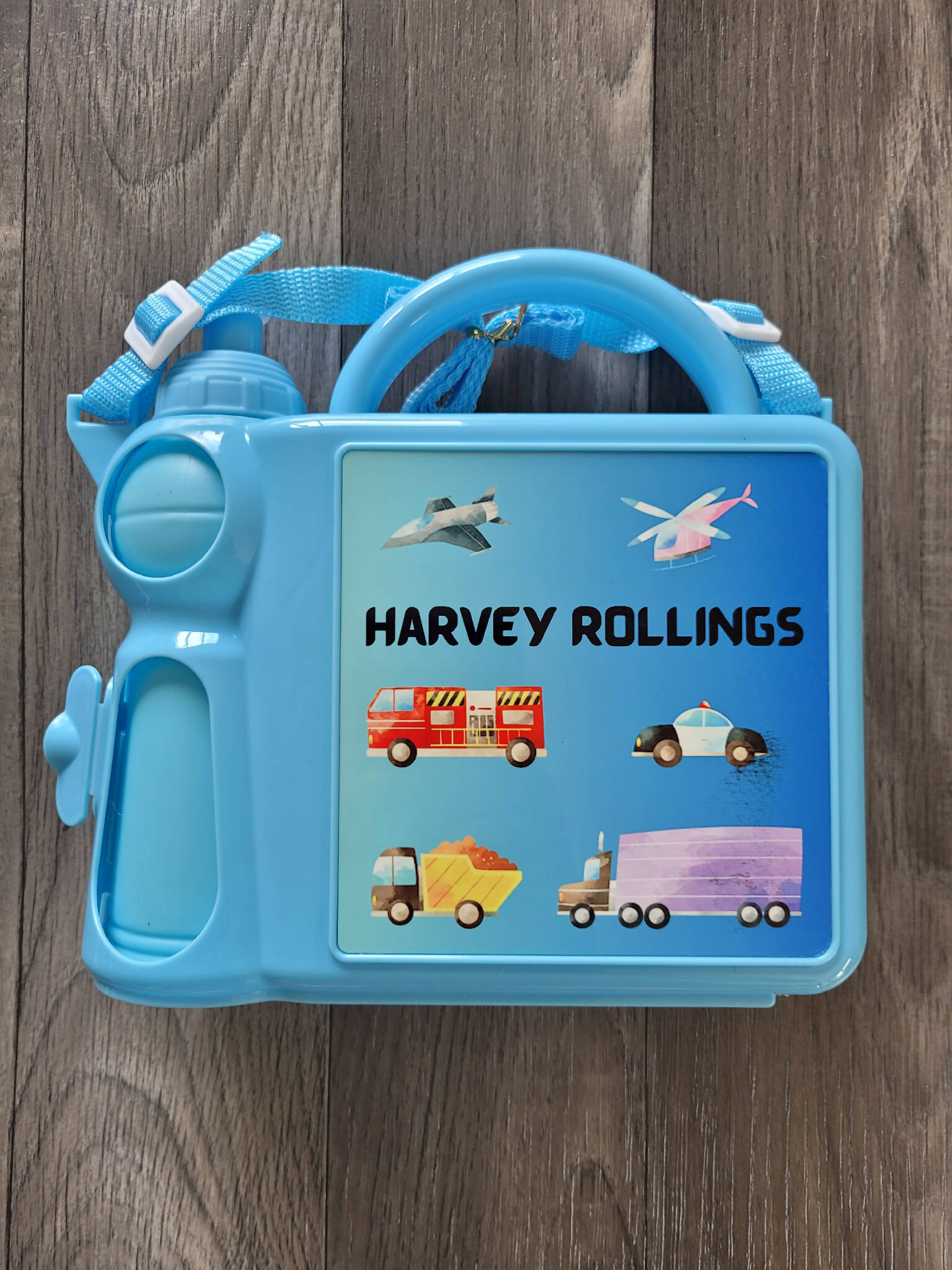 Child's Blue Personalised Lunchbox