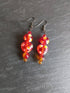 Orange Spotted Bead Earrings