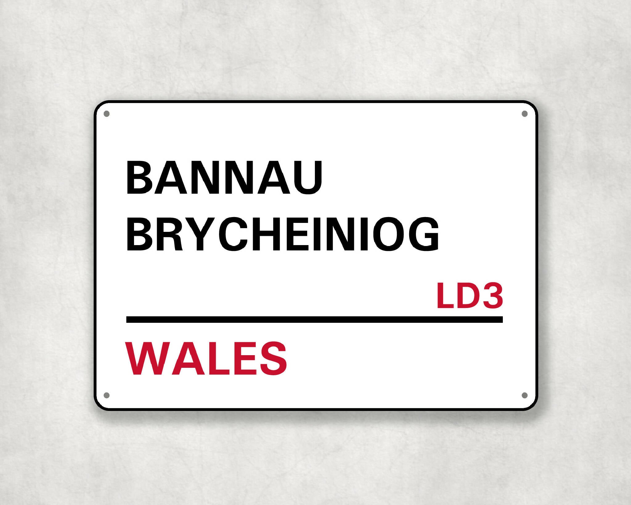 Bannau Brycheiniog Welsh Sign | Aluminium Printed Metal Street Sign - Gift | Keepsake | Welsh Gift | Welsh Souvenir