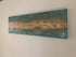 BEACH CHIC - A striking mixed media textured art canvas in weathered turquoise and metallic gold (102x30x4cm)