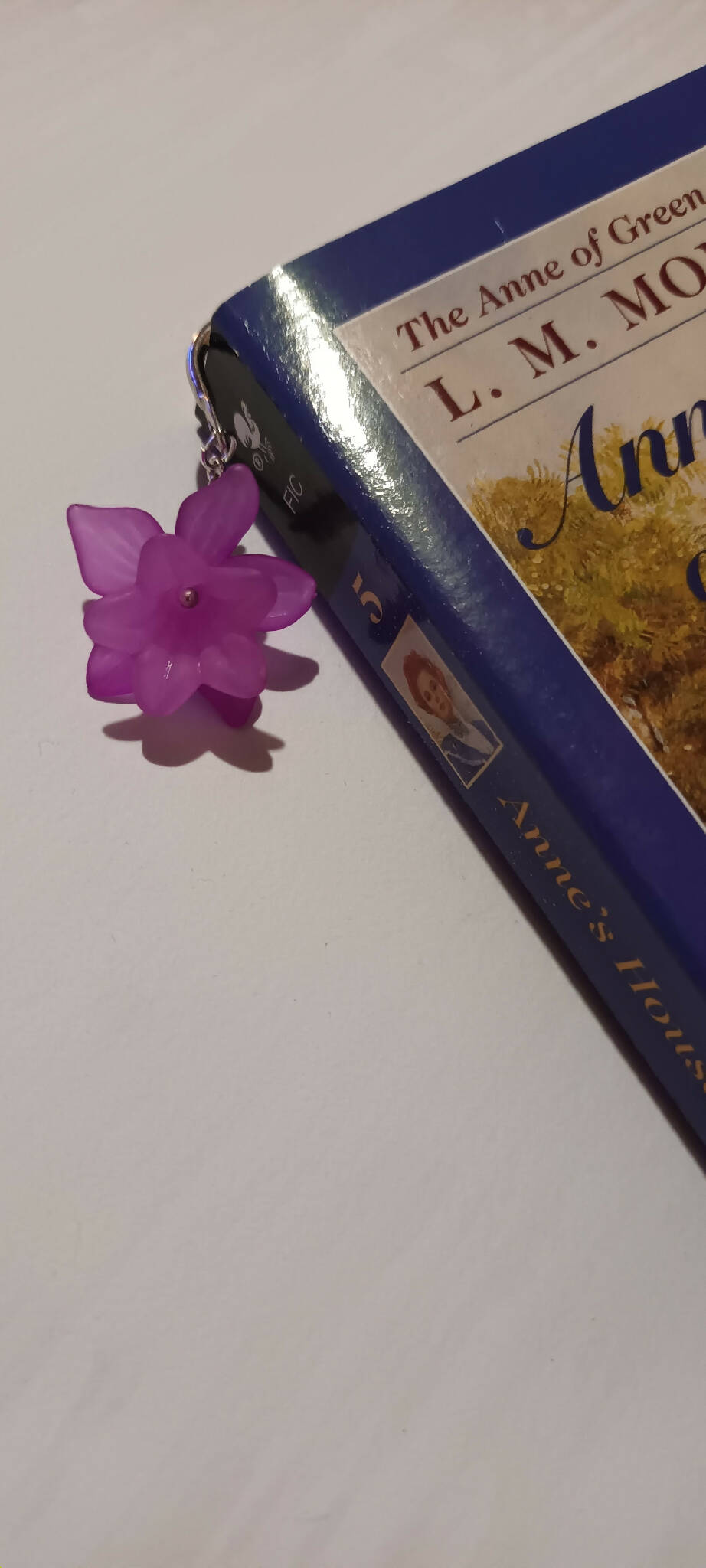Purple flower bookmark