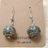 Handmade earrings with antique silver coloured Tibetan style bead