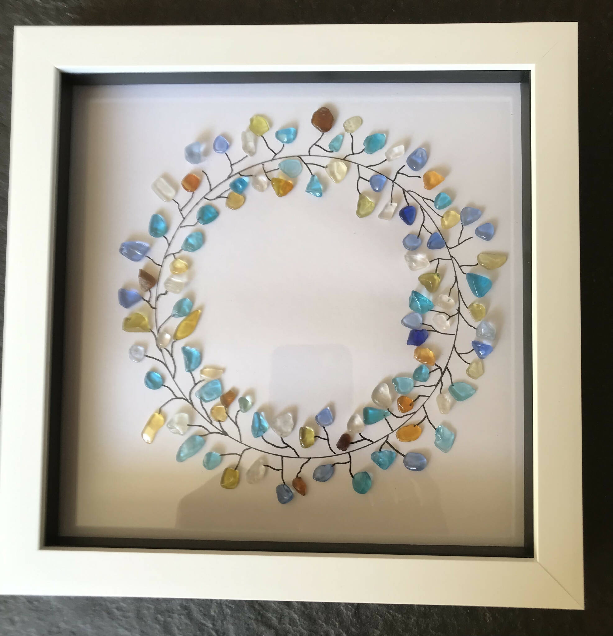 Sea glass wreath picture