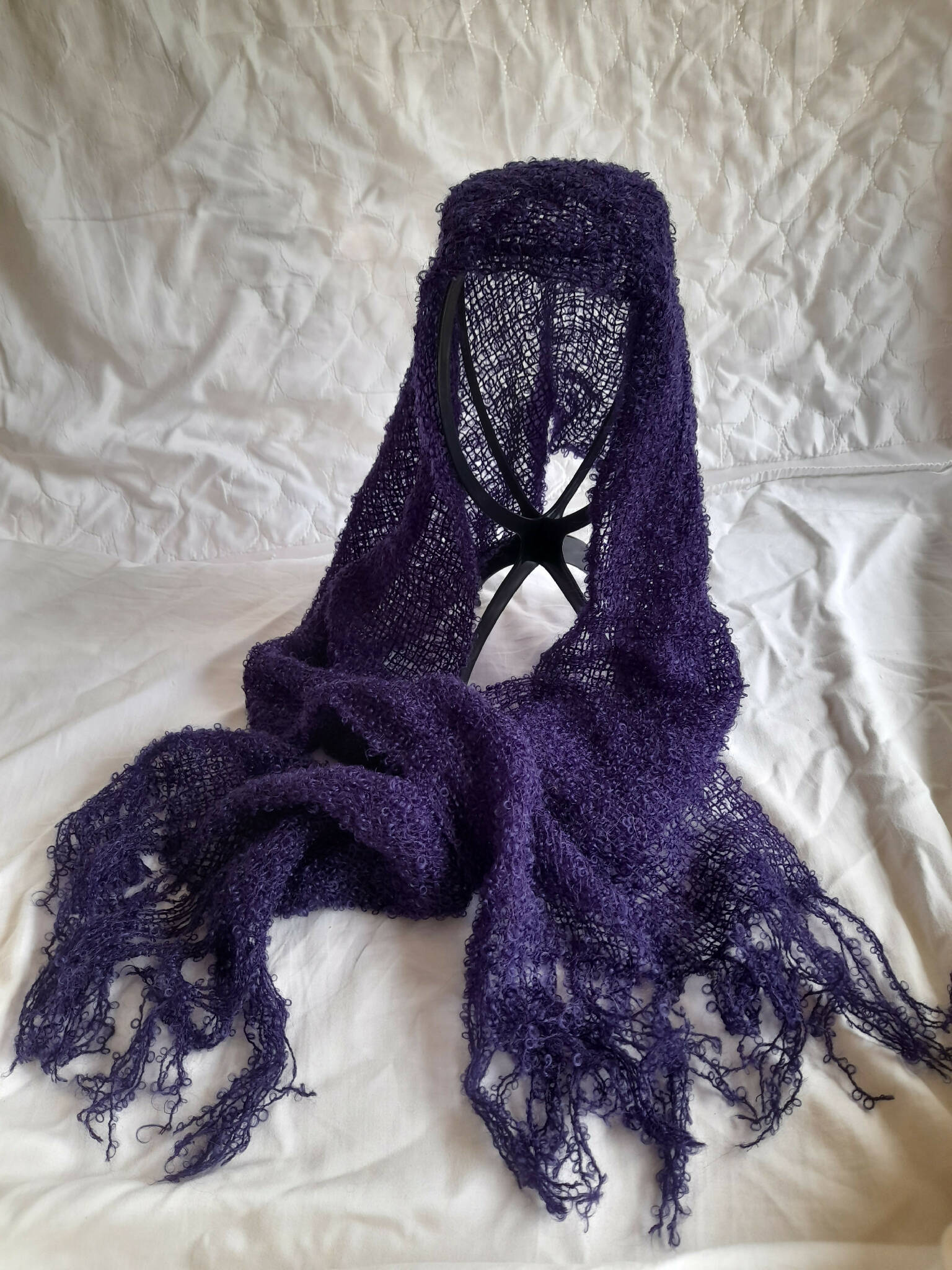 Luxuriant Purple Mohair wrap/scarf