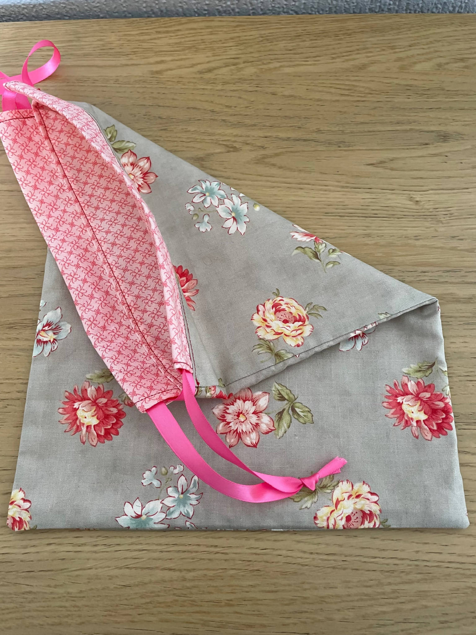 Floral Drawstring Bag