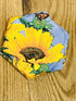 Sunflower hexagonal slate coaster