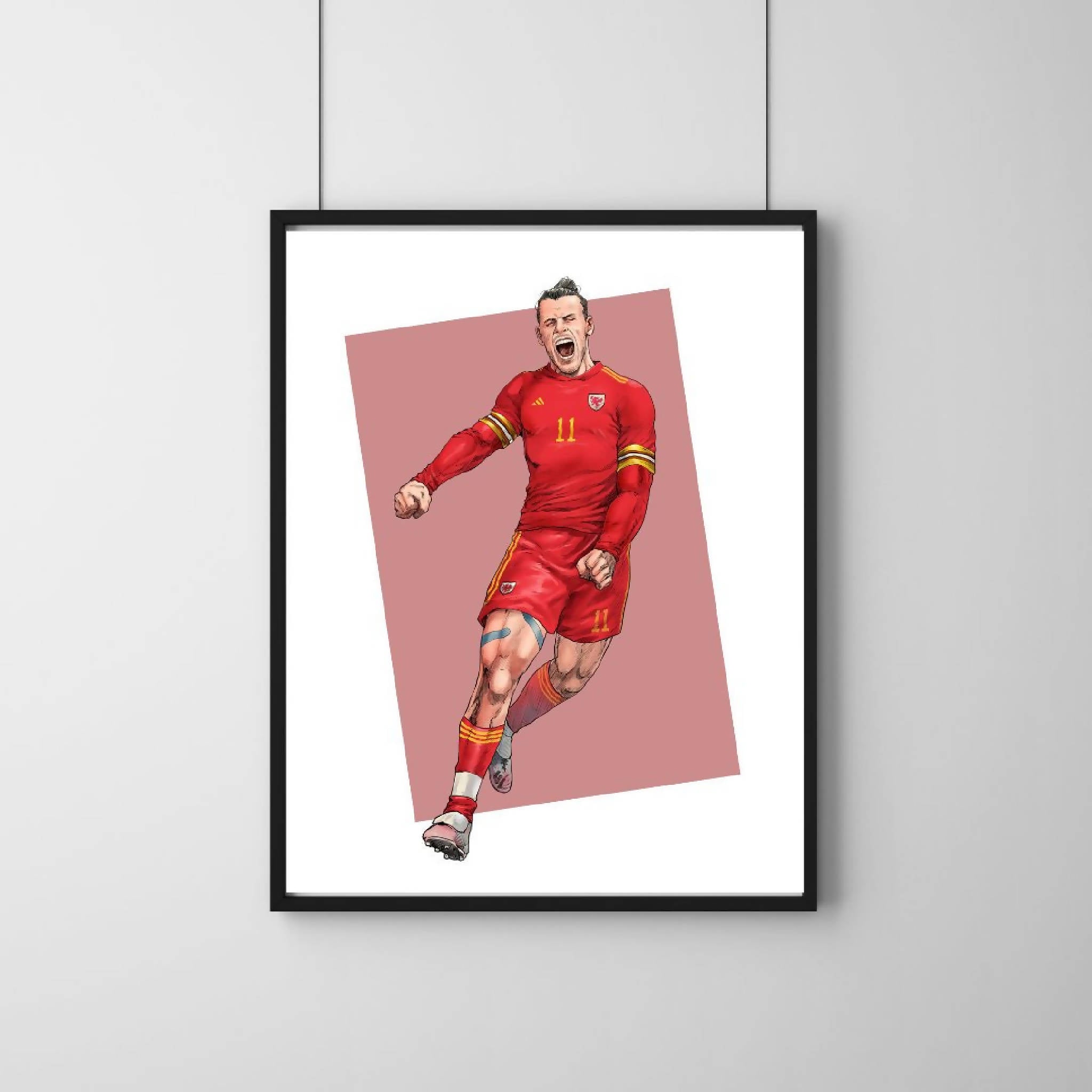 Gareth Bale Wales World Cup Qualifier Vs Ukraine Football Print