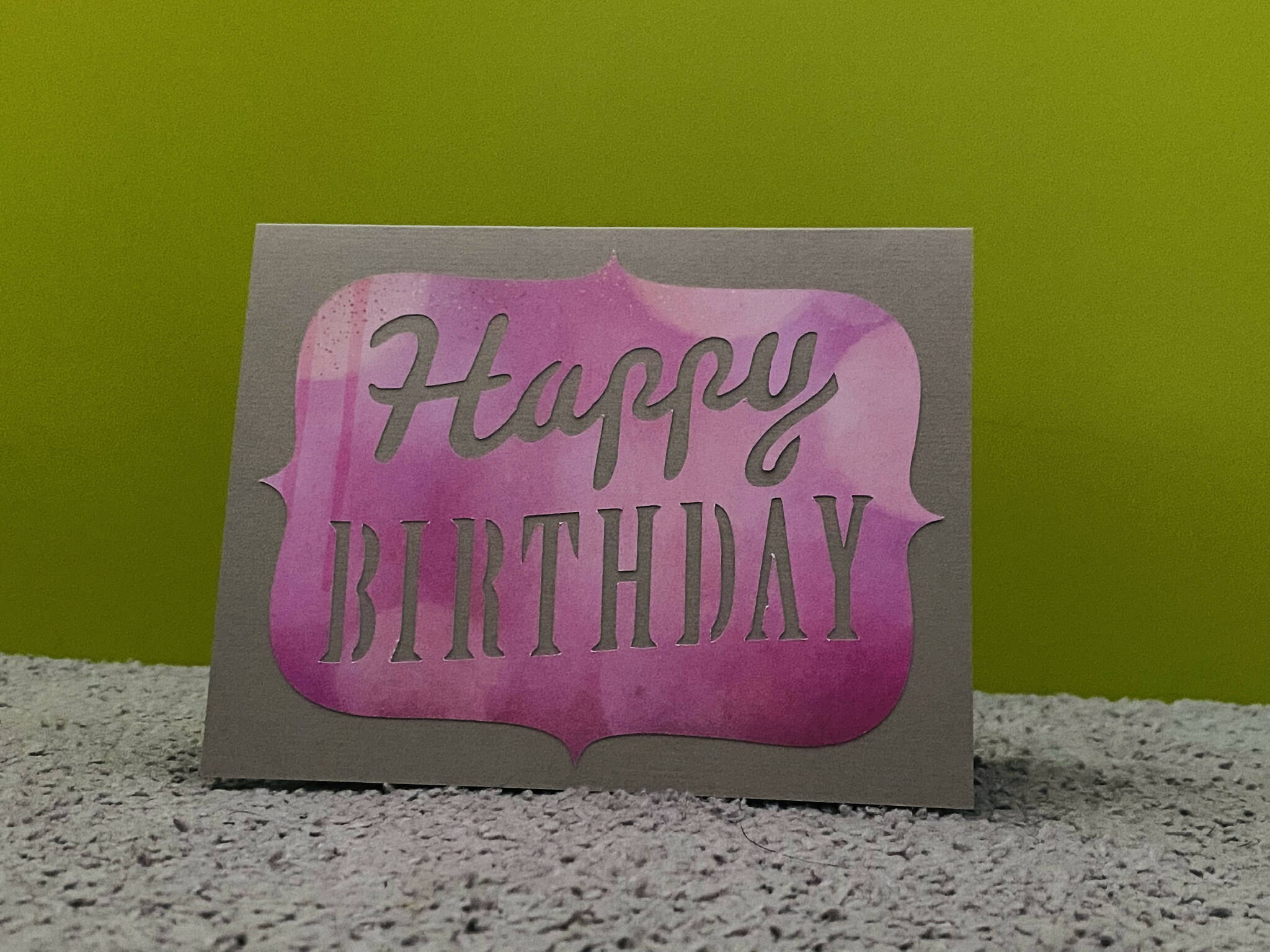 Happy birthday card - pink