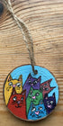 Cats wood cookie decoration