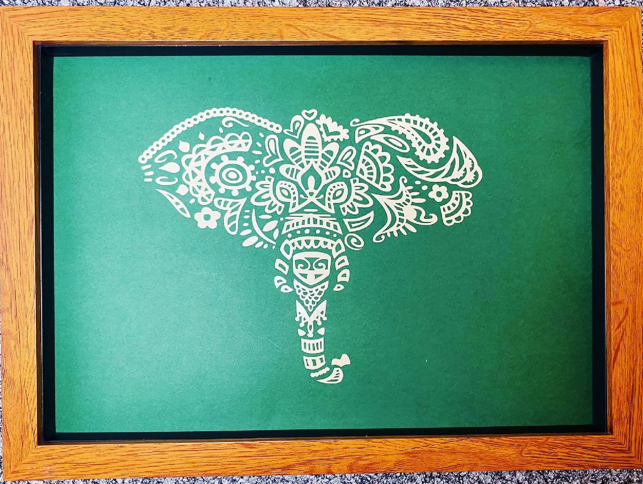 Mandala elephant vinyl print