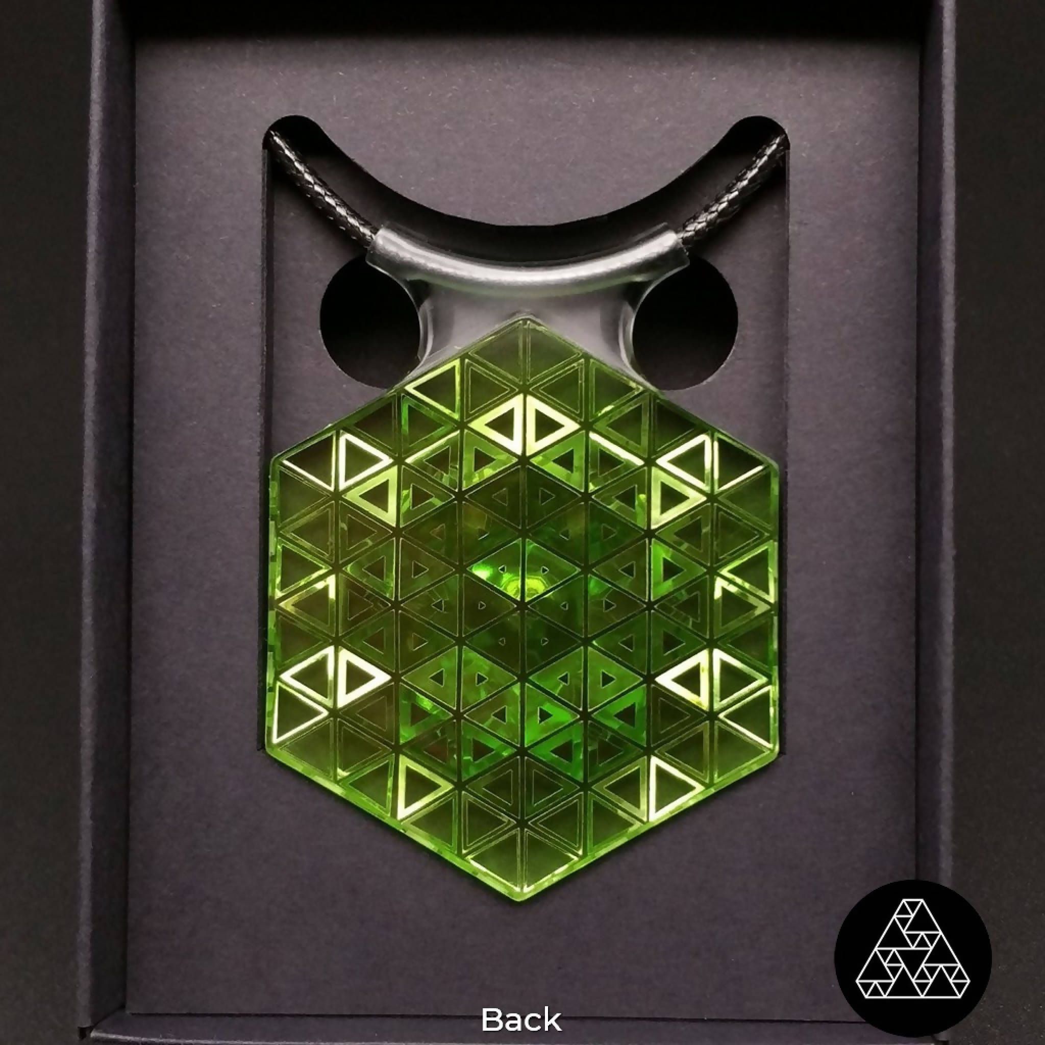 CARBON Pendant - Gold Decay over Apple Green