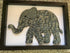 Quilled elephant art black frame