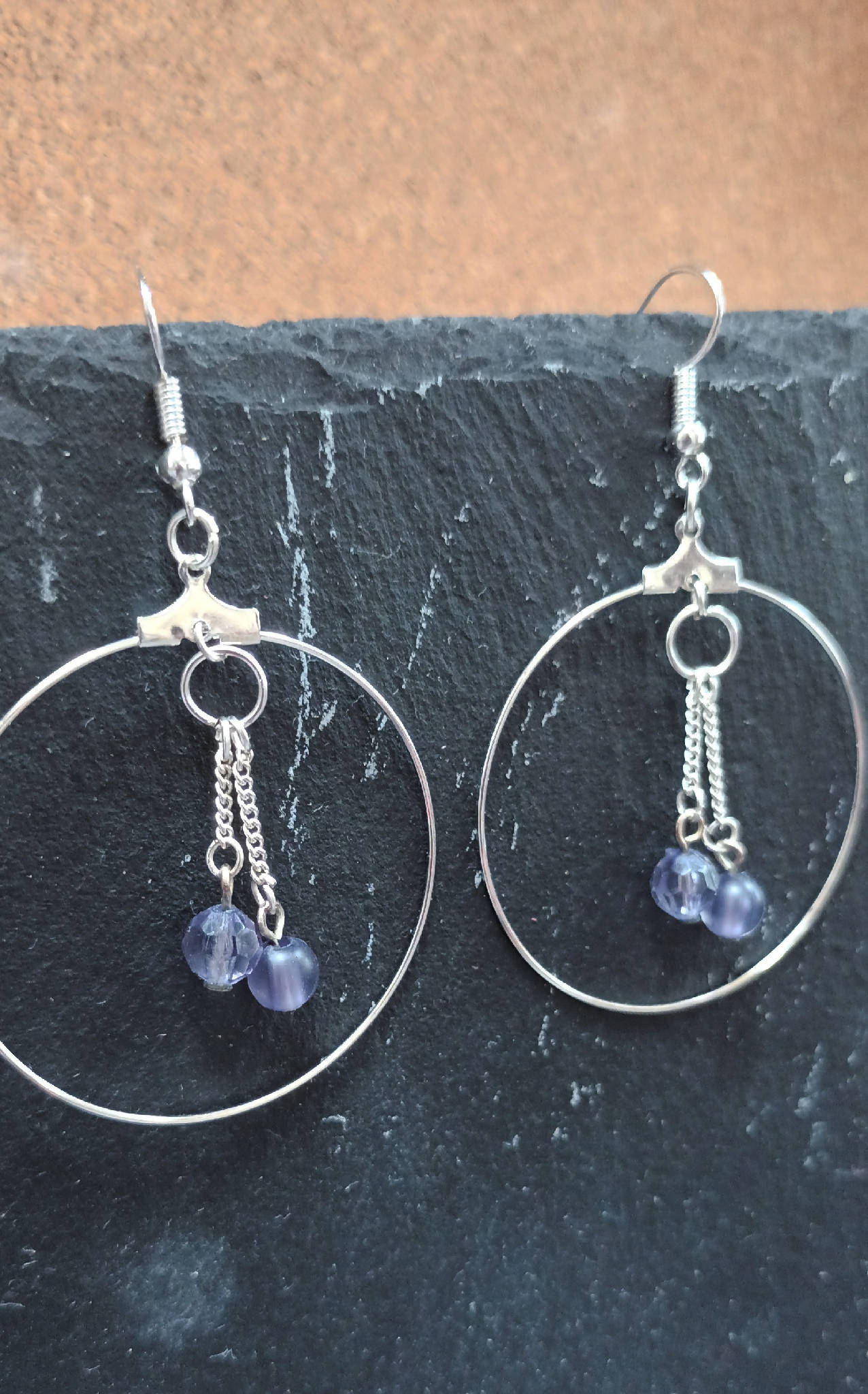Periwinkle Hoop earrings