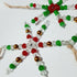 Trio of Christmas decorations, Beaded snowflakes set, beaded tree decorations