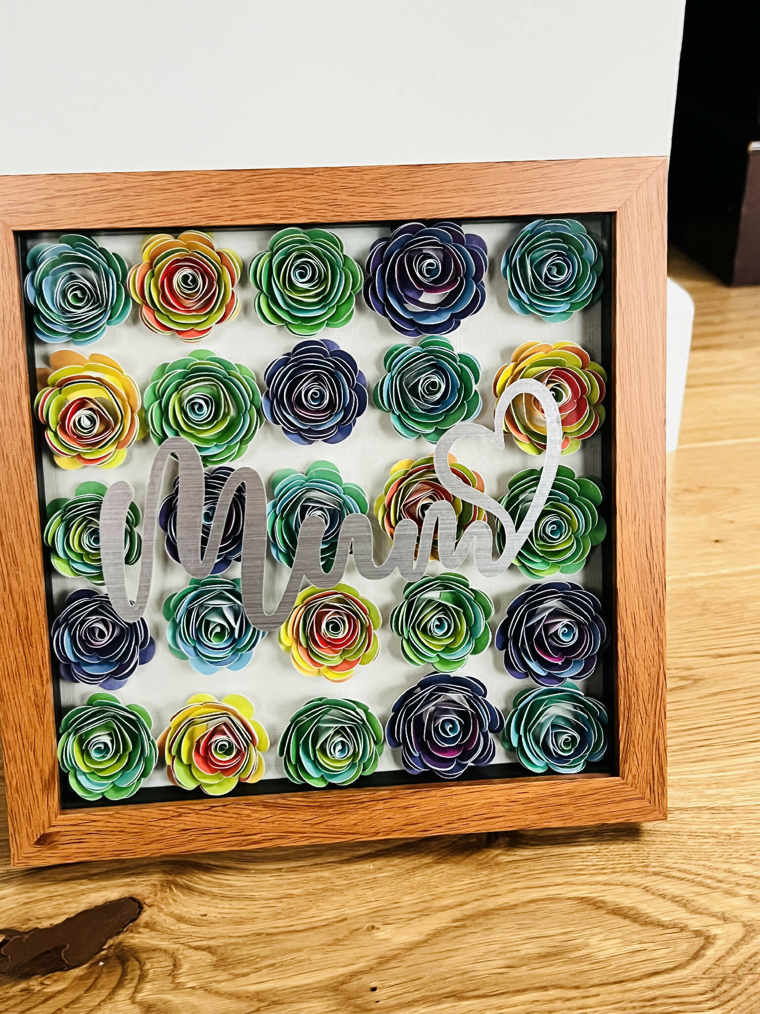 Rainbow flower box frame