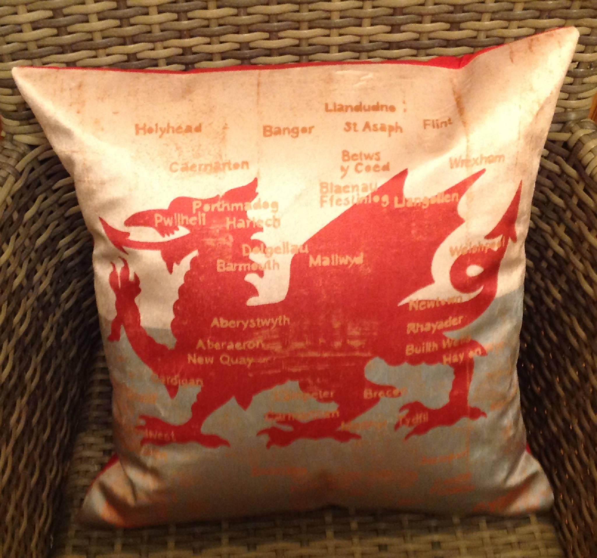 Welsh Map Cushion