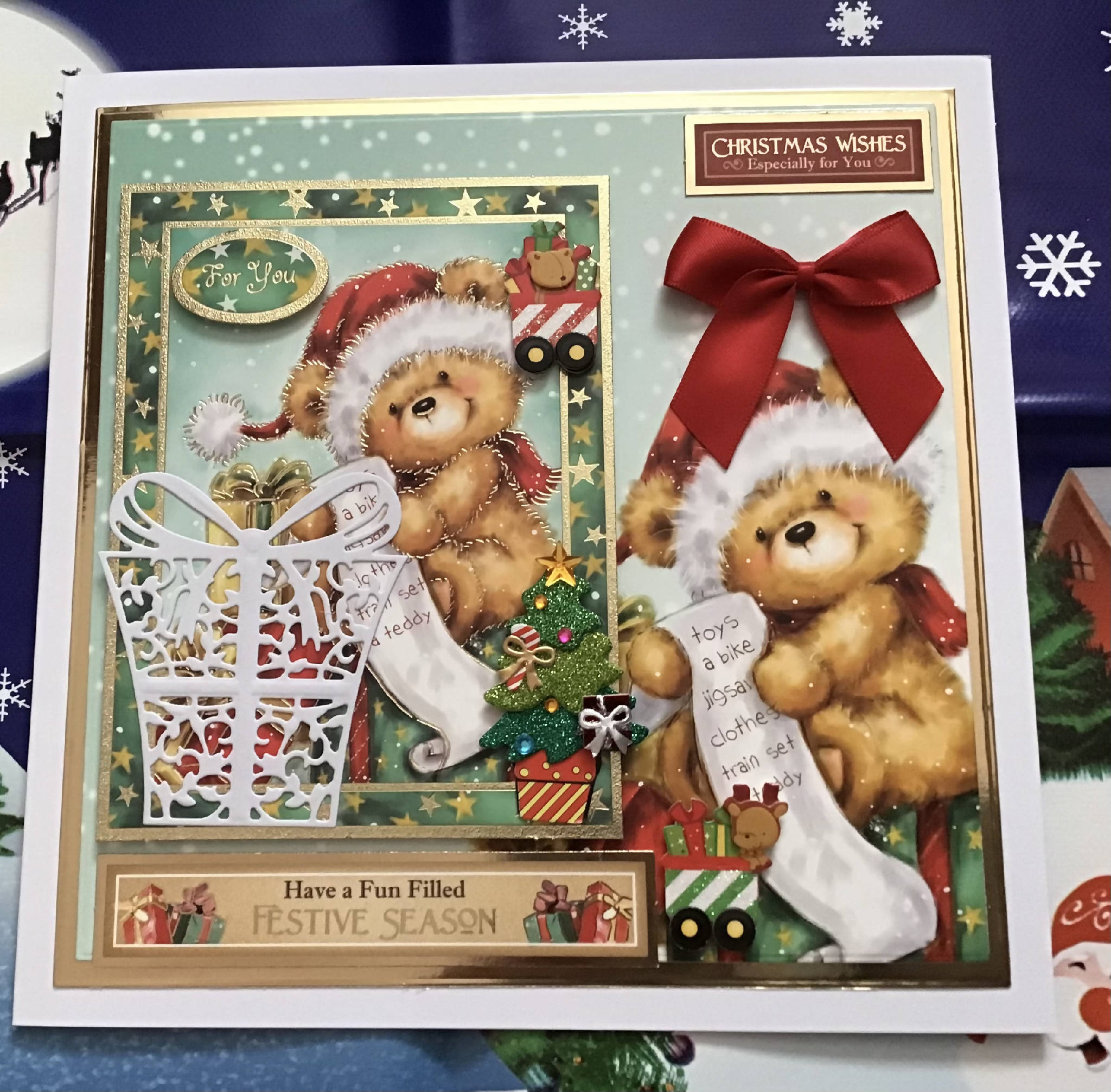 Teddy Christmas greeting card