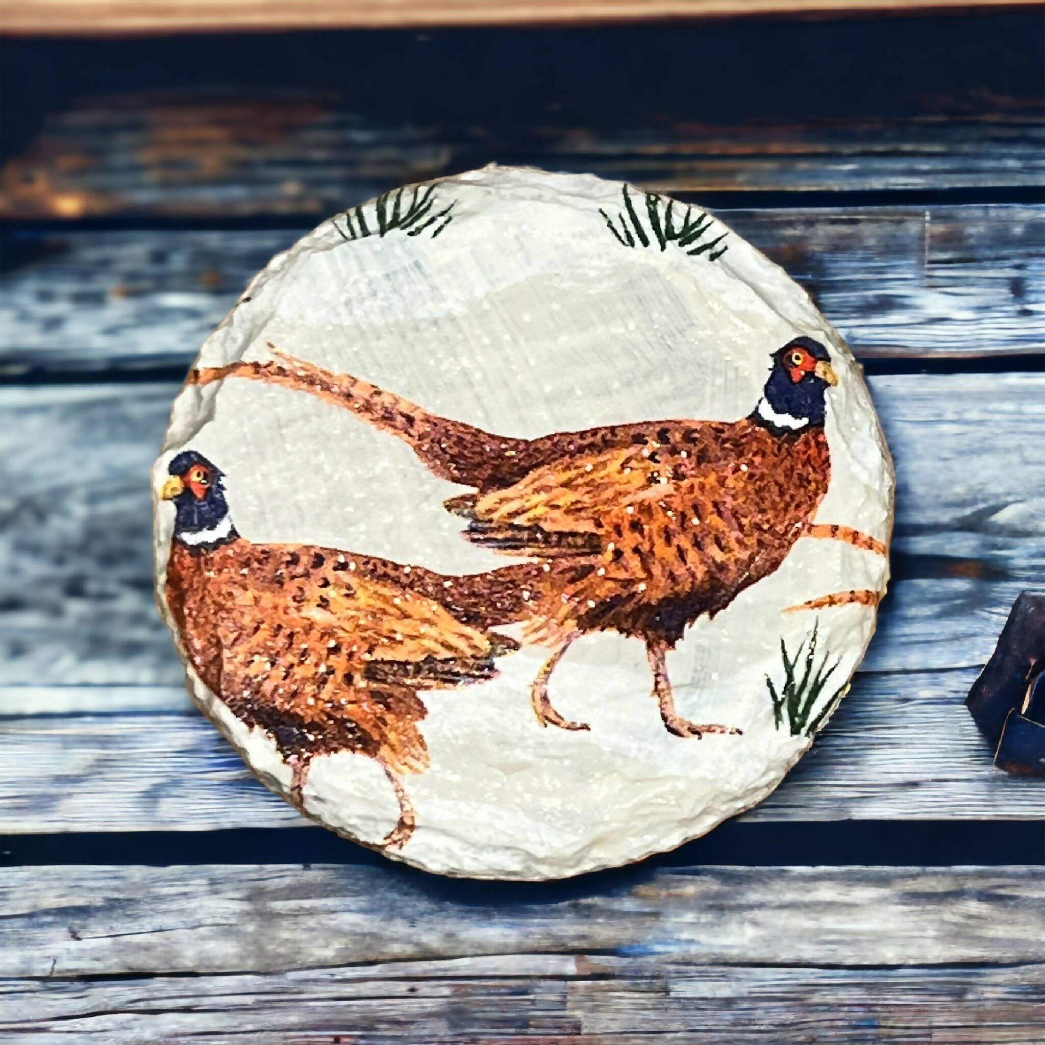 Beautiful pheasant slate coasters, drink coasters, stocking fillers
