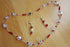 Clear & red crystal Necklace & Earrings 506