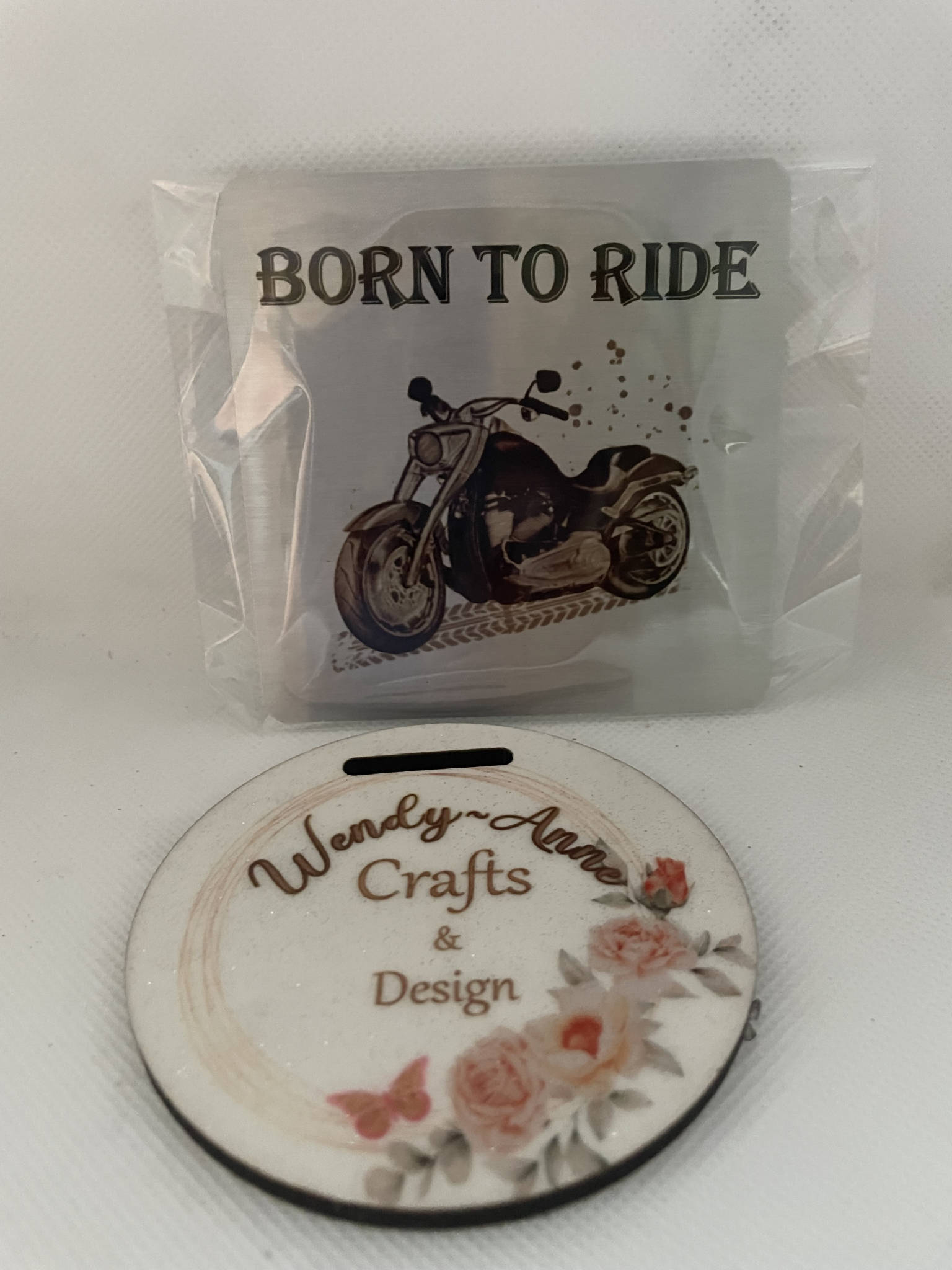 Coaster Born to Ride Harley Motorbike