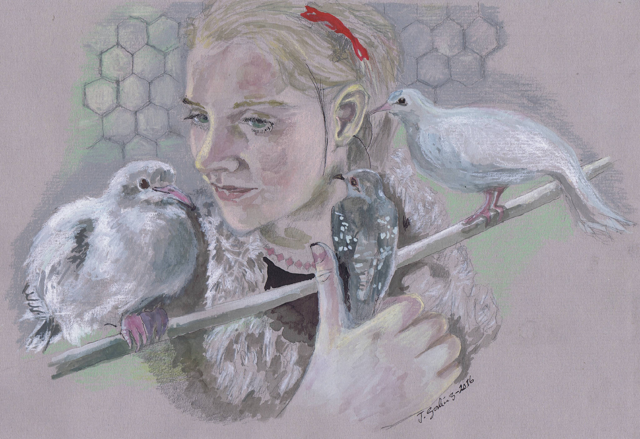 La fille et les Oiseaux