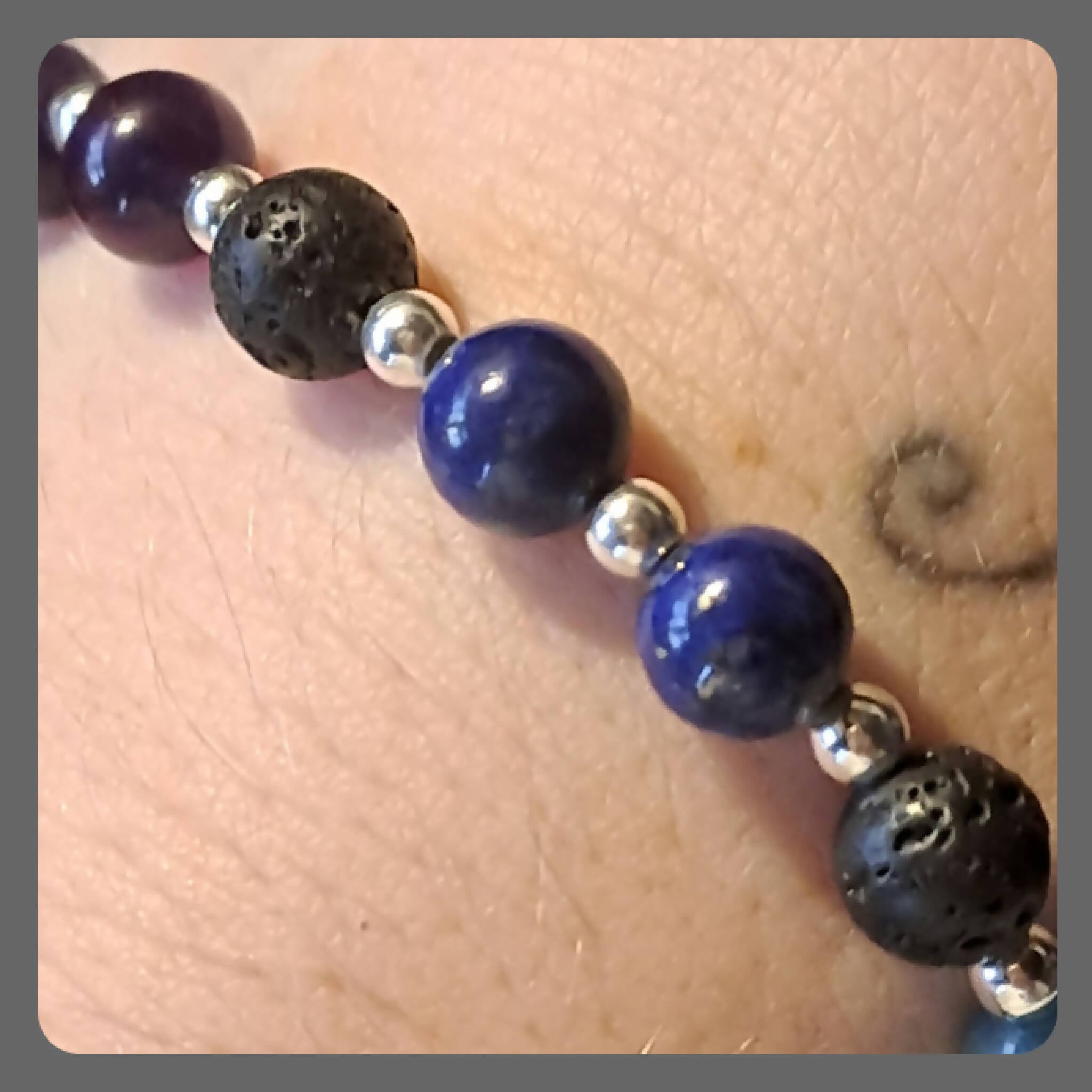 Chakra Aromatherapy bracelet with Sterling Silver