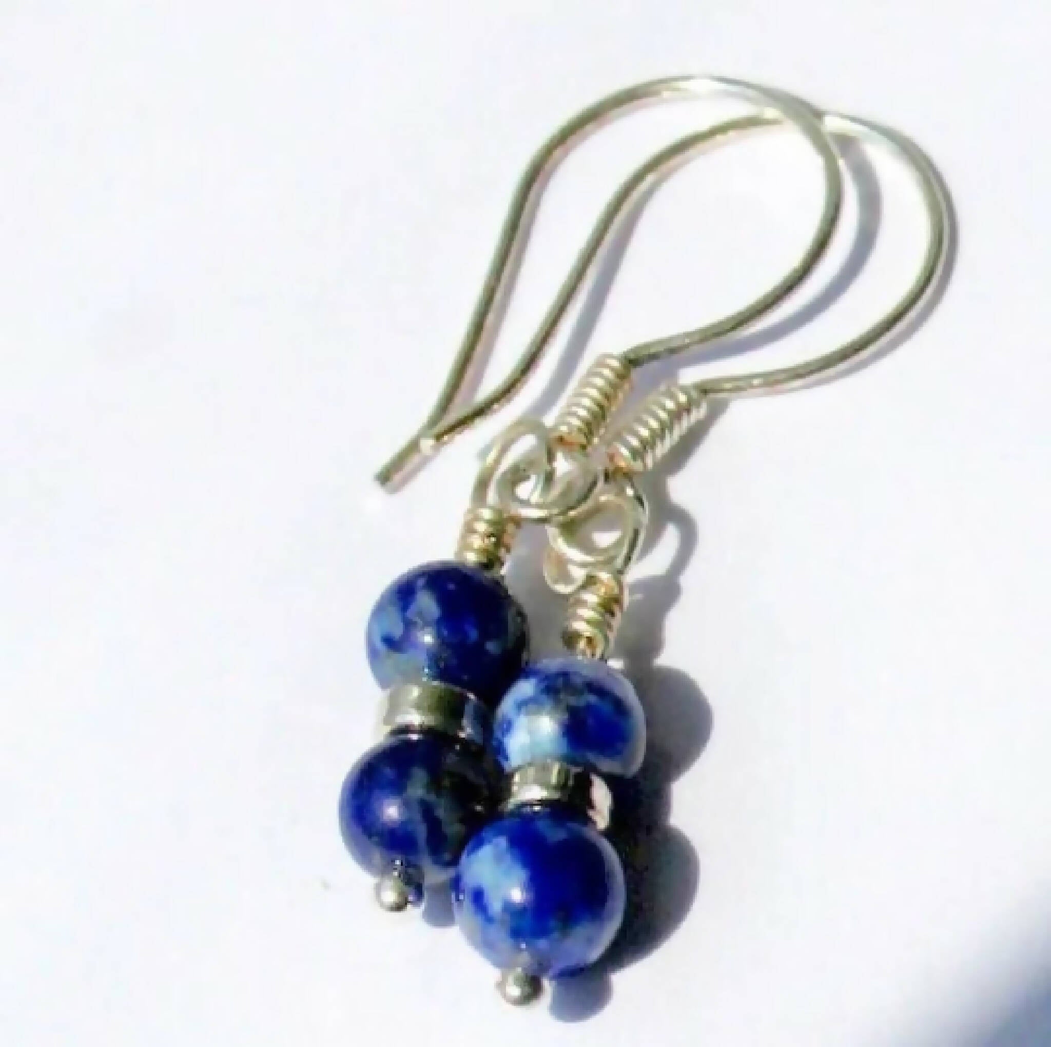 Lapis lazuli and sterling silver earrings