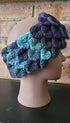 Handmade crochet headband dragon scale