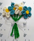 Daisy & Forget Me Not Forever Flowers in Bunches of 4
