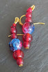 Red Crackle Bead Earrings