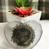Black and Silver Heart Shaped Rhombus Resin Coaster
